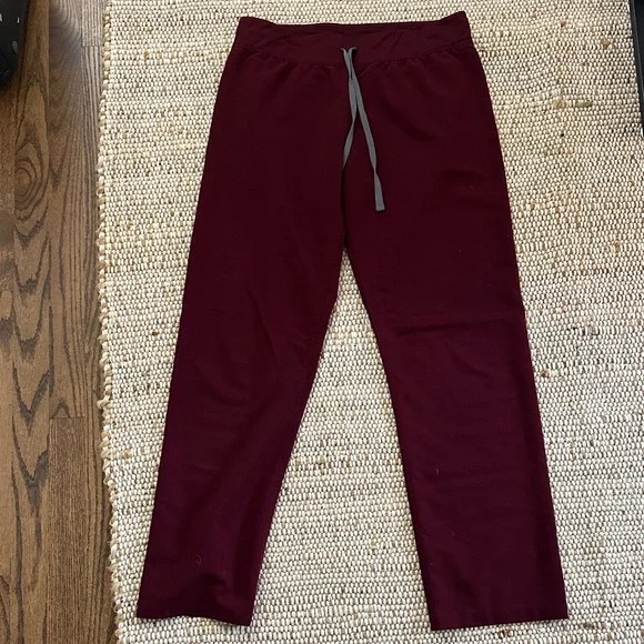 Figs Women's Burgundy Straight Leg Pants - Picture 5 of 6